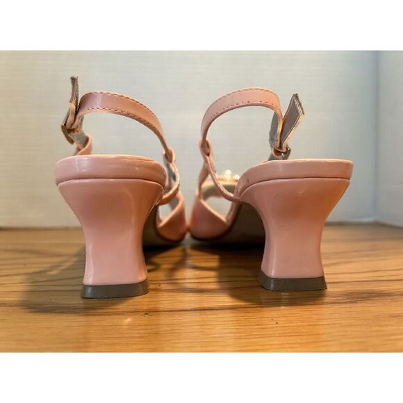 ANGEL & STEPS Bailey Slingback Peach Patent Women's Size 7 W 160670 - Picture 6 of 16